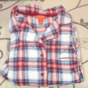 Joe Fresh Red, Blue & White Plaid Flannel Pajama Set